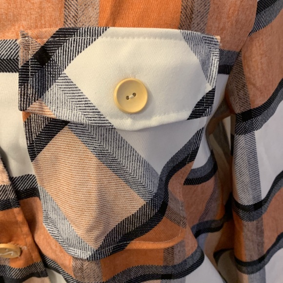 NWOT COEUR DE VAGUE Plaid Shacket Jacket Shirt size XXL - Picture 3 of 12